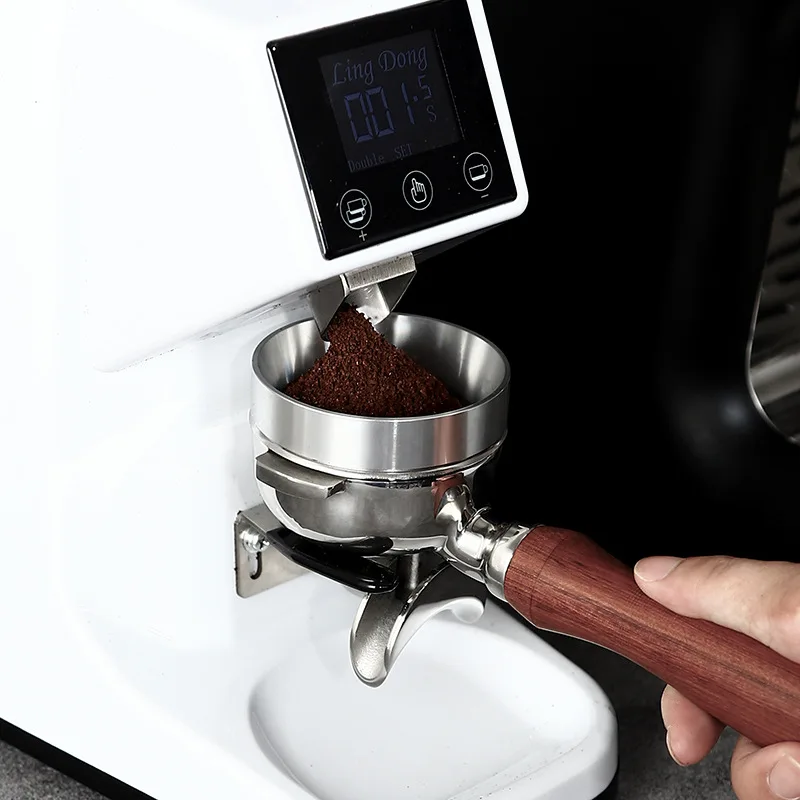 Anillo dosificador de café inteligente de aluminio, embudo magnético de 51 mm, 54 mm, 58 mm, para portafiltro Delonghi Breville, para apretar café espresso.