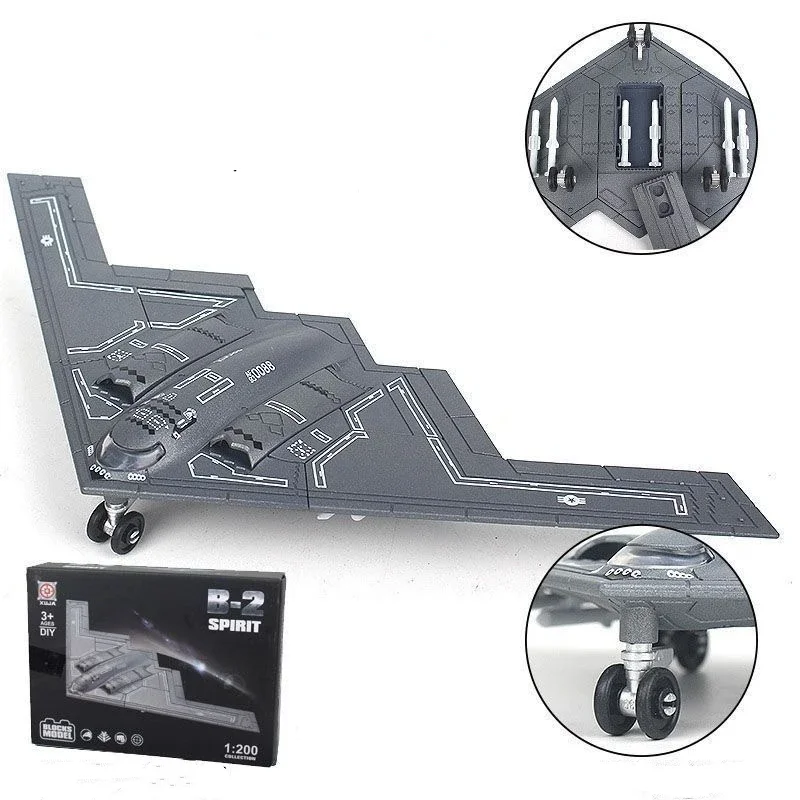1:200 Scale plane US Air Force B2 B-2 A Ghost Bomber ABS Die-Cast Aircraft Model Toy Collection Gift Display