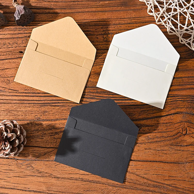 50 buste da 10,5x7 cm per matrimonio buste di carta Kraft di alta qualità da 120 g per invito per piccole imprese, forniture di cancelleria