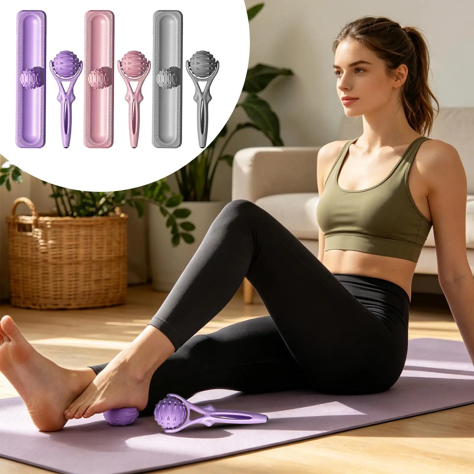 Massage Balls Rolling Handheld Foot Relaxation Tool Fascia Ball For Foot Back Neck Shoulder Hip Calf Hand Legs Body