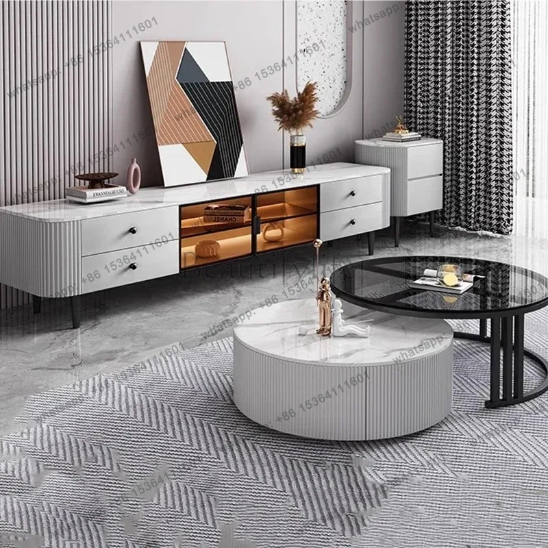 Tv Stand Elegant Unique Display Storage Boxes Tv Cabinet Drawer Meubles De Salon Murale Living Room Furniture