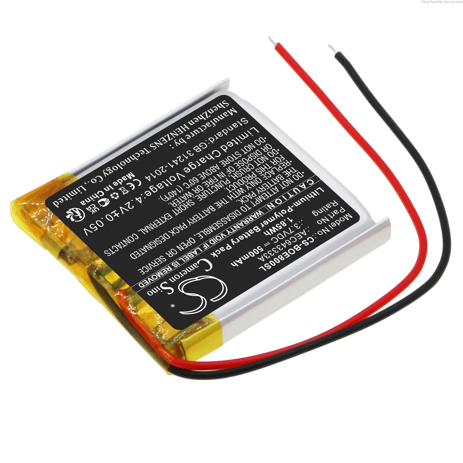Replacement 3.7V 500mAh CS-BOE800SL Wireless Headset Battery AEC643333A for Bang & Olufsen Beoplay E8 +TOOL