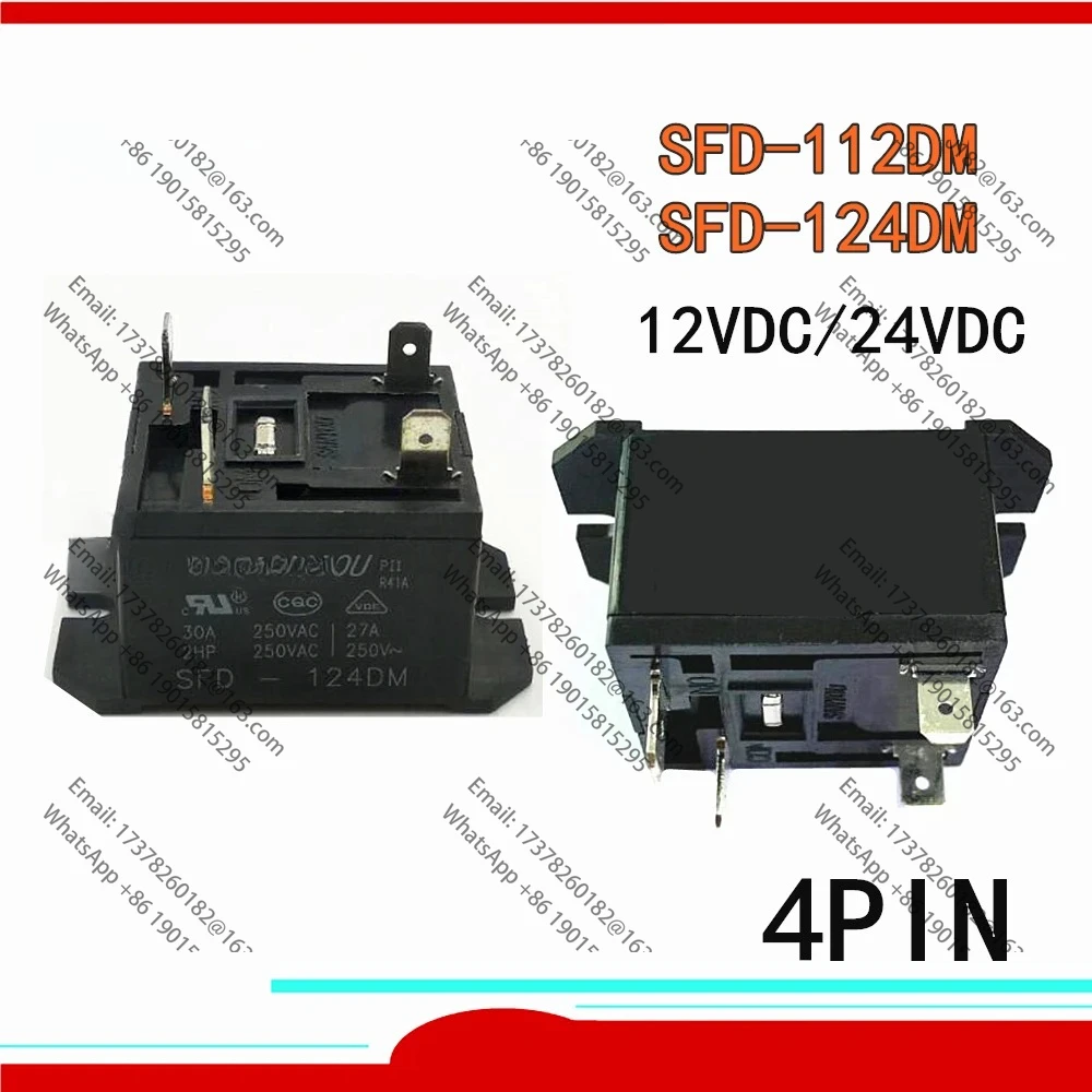 

2 шт./лот, 100% оригинальное новое реле SFD-112DM 12 В постоянного тока SFD-124DM 24 В постоянного тока SFD-124DM-24 В постоянного тока SFD 124DM 12 В 24 В 4 контакта 30 А