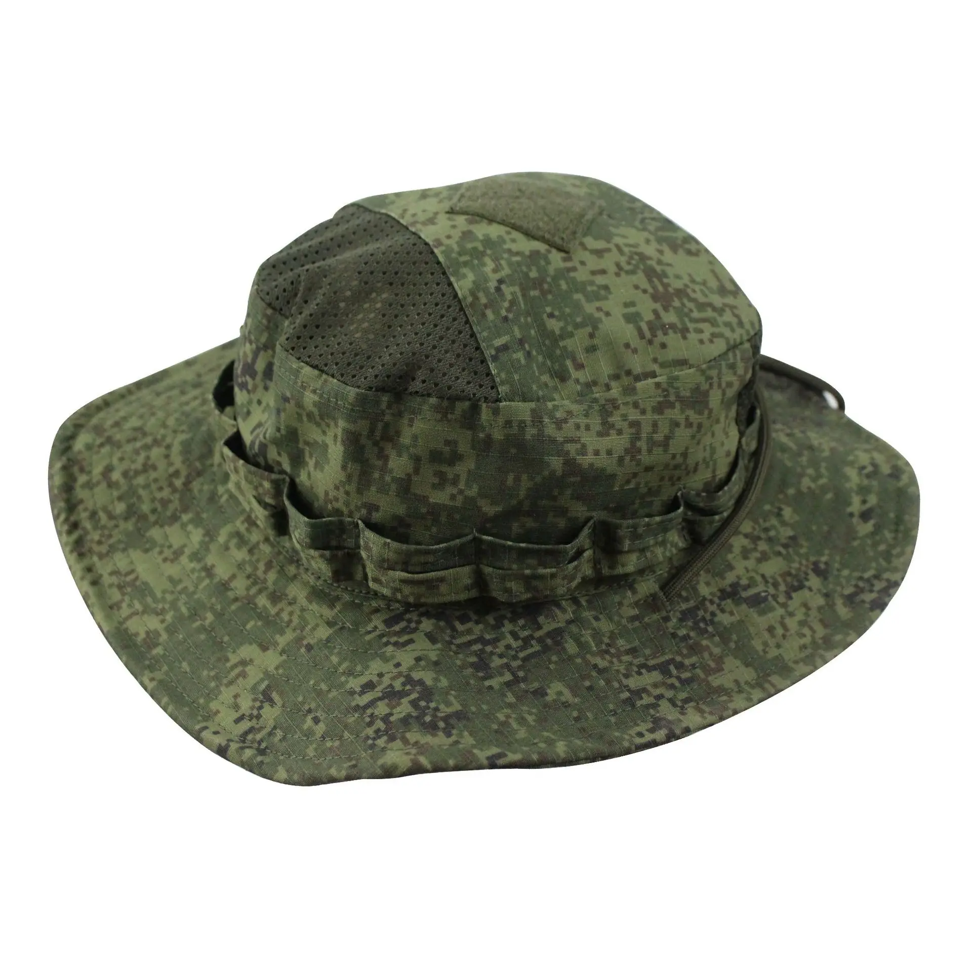 Camouflage Benny Hat Military Fan Field Round Edge Hat Outdoor Mountaineering Shade Sun Protection Hat Fishing Bucket
