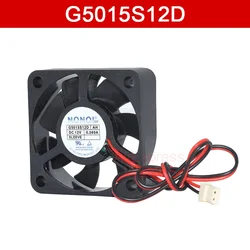 New 5015 Square Cooler G5015S12D 50*50*15MM  DC12V 0.080A 5CM 2PINS Ultra Quiet Cooling Fan For NONOI