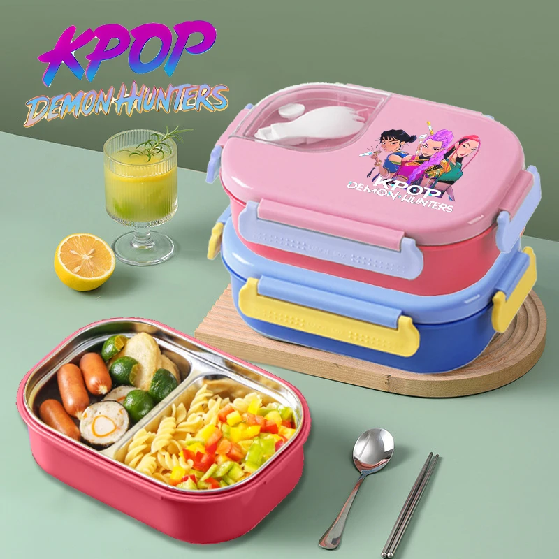 

Move K-Pop Demon Hunters 304 Stainless Steel Insulated Lunch Box Fashion Student Food Container Outdoor Activities Portable Case
