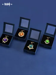 Game Genshin Impact Vision Element Eye of God Keychain Sumeru Liyue Inazuma Mondstadt Cosplay Props Car Key Backpack Accessories