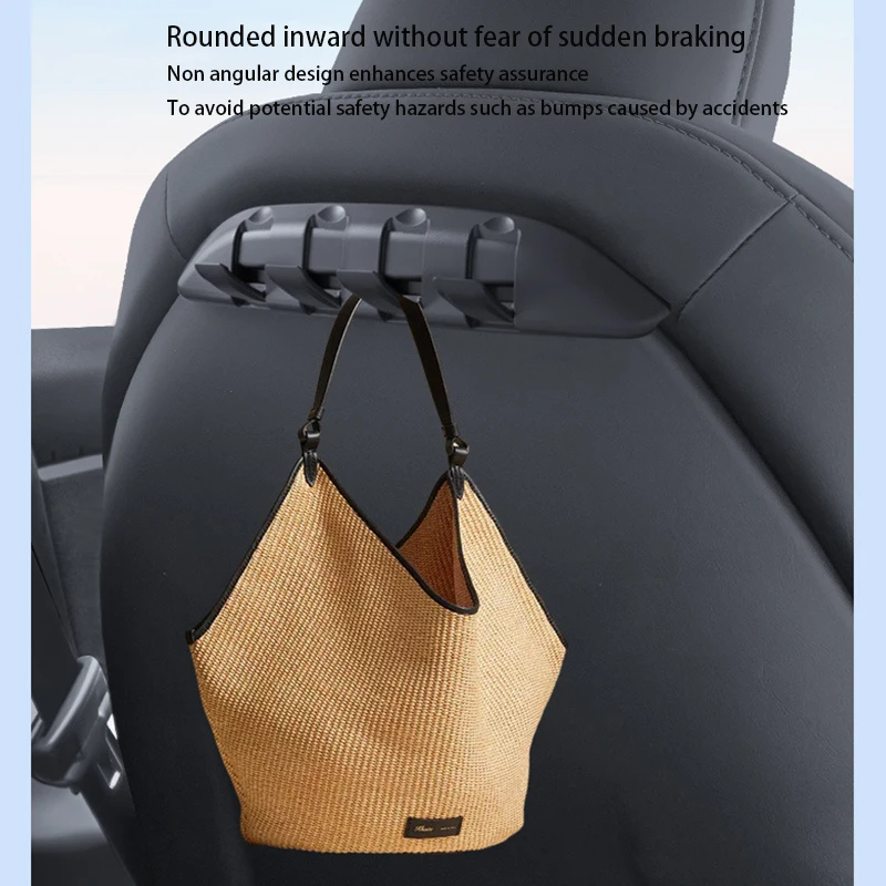 For Tesla Model 3 Y Car Seat Hidden Hooks Purse Bag Hanger Back Seater Headrest Bracket Hanger Car Accessories