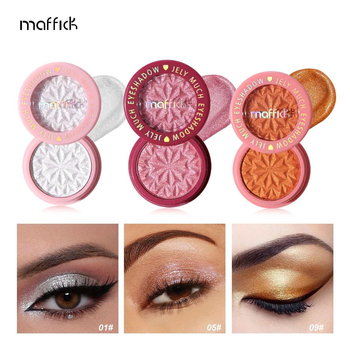 MAFFICK 12 color Eyeshadow cream Delicate Pearl Matte BrighTening Fine Sparkly Powder Highlights Monochromatic Eyeshadow mud