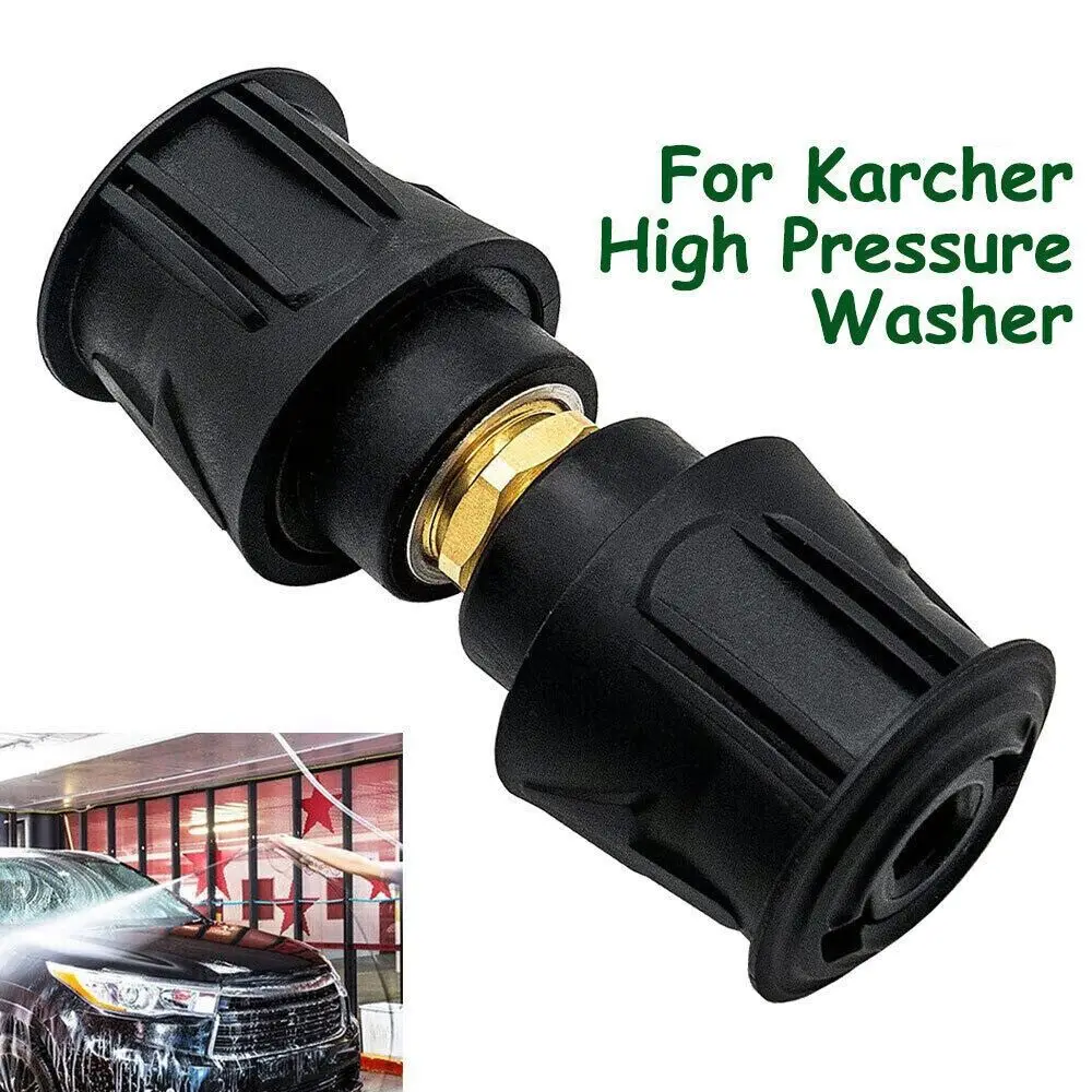 

Black High pressure quick connector Universal Water Pipe Extension Accessories High pressure hose adapter for Karcher