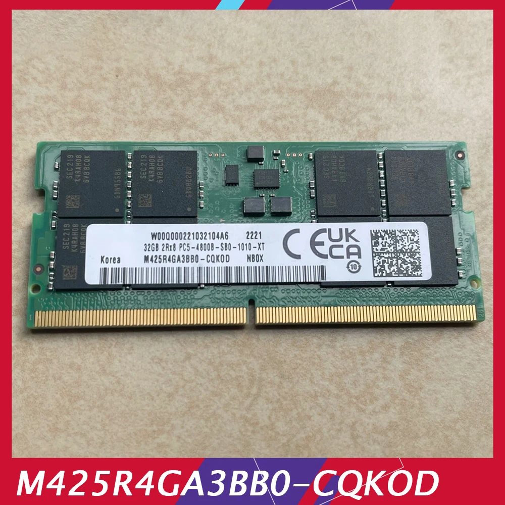 1 Pcs M425R4GA3BB0-CQKOD 32GB 32G DDR5 4800MHz 2Rx8 4800B SODIMM Laptop RAM For Samsung Notebook Memory Fast Ship High Quality