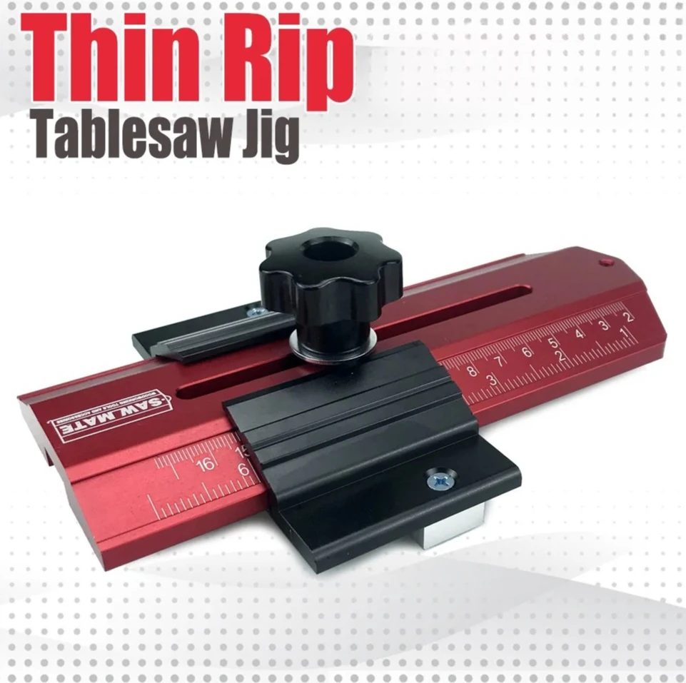 أداة قطع رفيعة لمنشار الطاولة، أداة لوح ريش من سبائك الألومنيوم مع دليل ثابت لشريط الخشب الدقيق والقطع الزخرفية #1