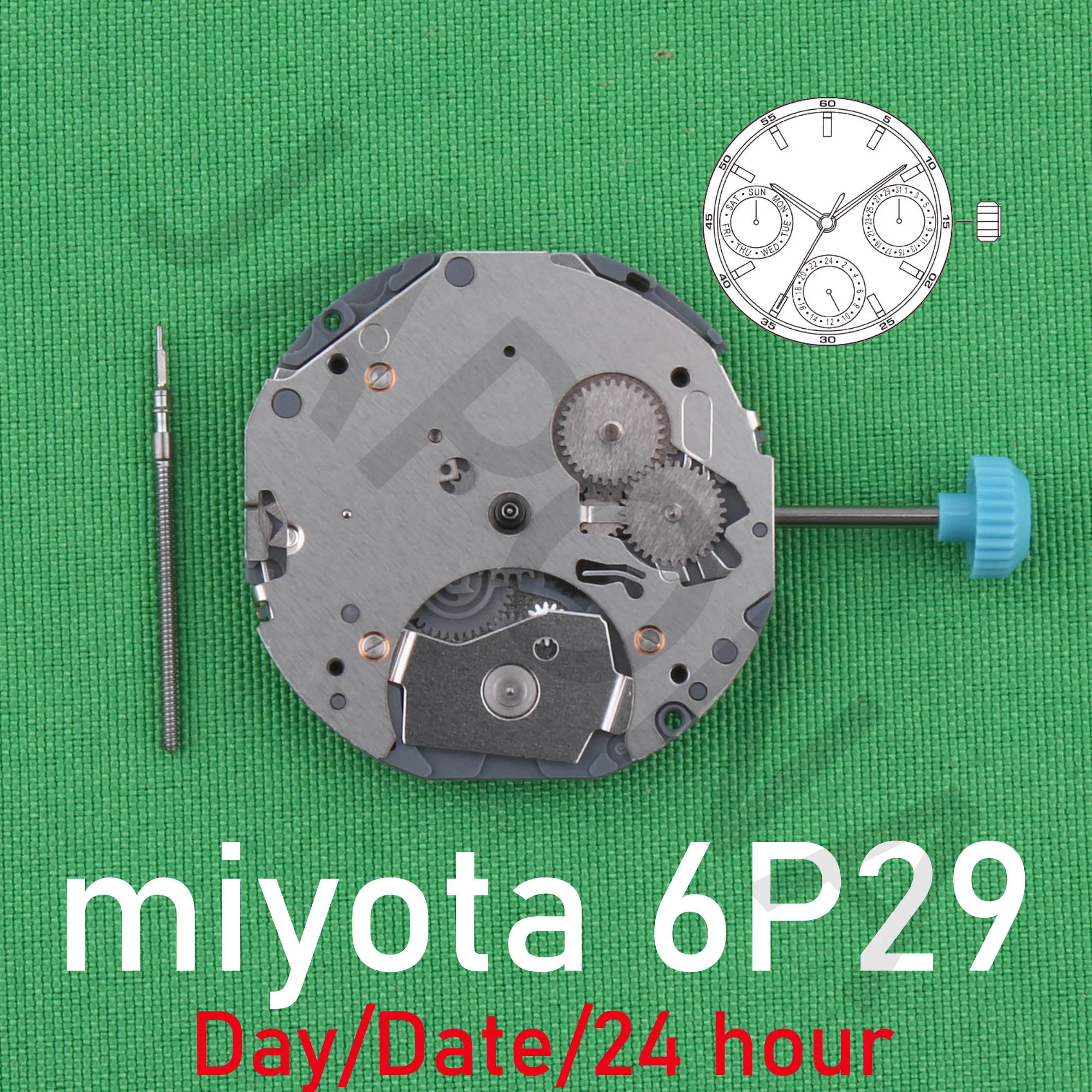 6P29 movement miyota 6P29 movement japan movement Day/Date/24 hour