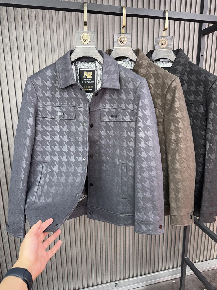 

High-End Silver Ion Self-Heating Casual Men's down Jaet Collared Warmth Leisure Faion Urban Sle Regular Length