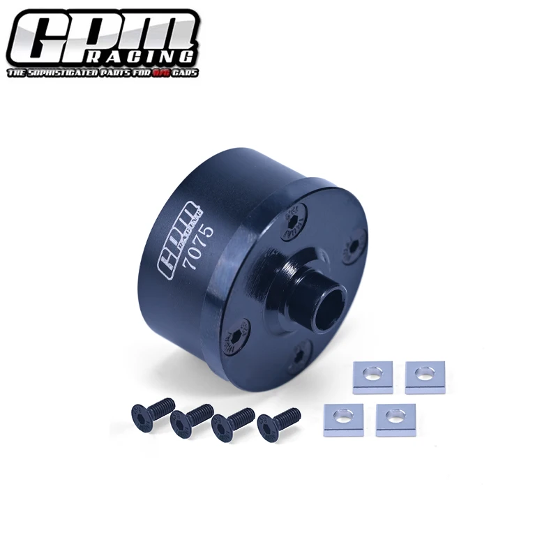 Middelhoge koolstofstaal + aluminium 7075, voor-, midden- en achterasbehuizing voor de LOSI 1/8 LMT 4WD monstertruck met massieve as.