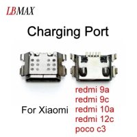 10-200pcs Micro USB Connector Charging Port Dock Plug Socket For xiaomi redmi 9a redmi 9c redmi 10a 12c poco c3 USB-C Repair