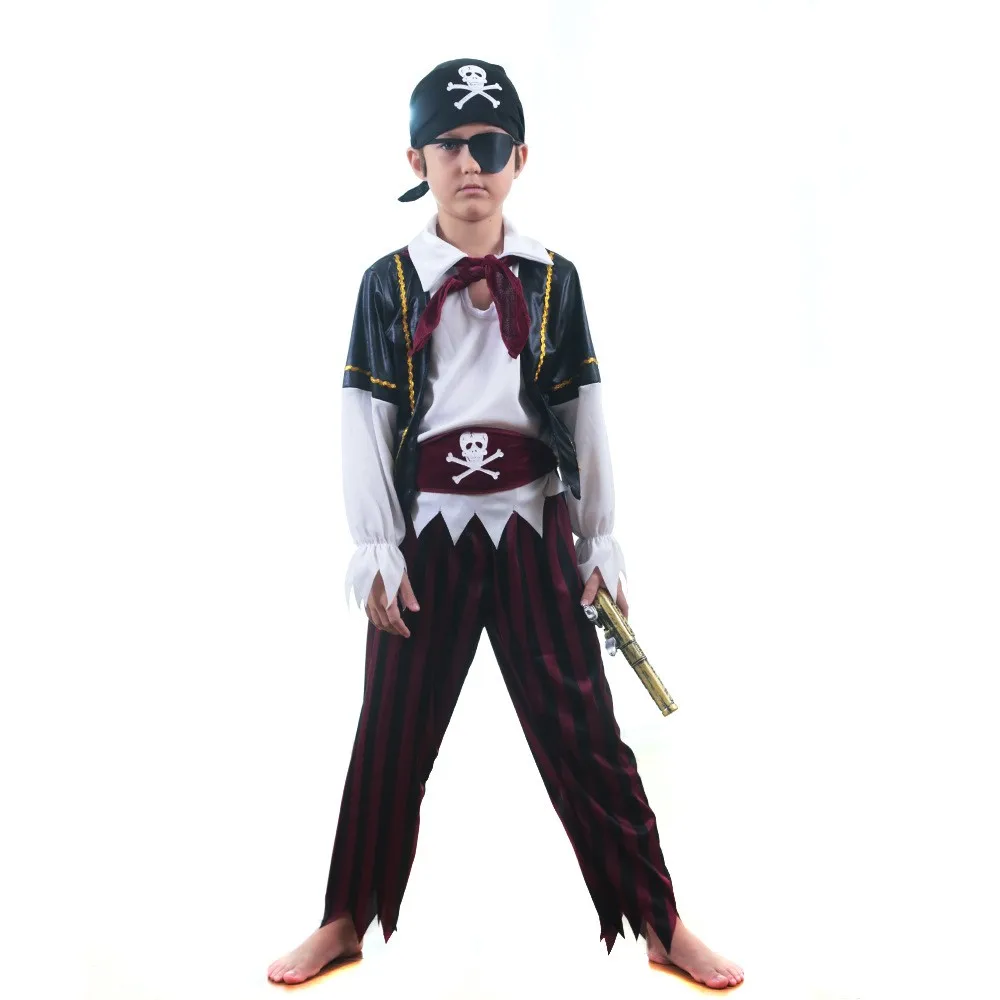 

loween Children's Pirate Costume Set Stage Performance Role-plang Cosplay Outfit Children's Day Celebra Apparel