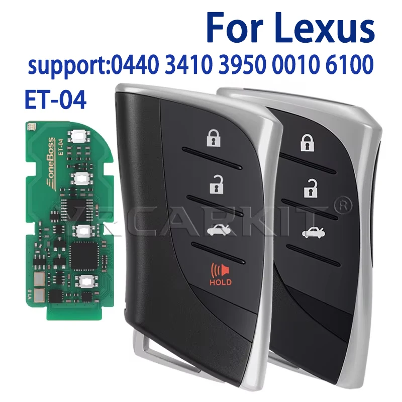 Fit Board 0440 3410 Eoneboss ET-04 Smart Key Fob For Lexus LS500 LS500H ES300H ES200 Universal Bluetooth Card Keyless 4D 8A Chip