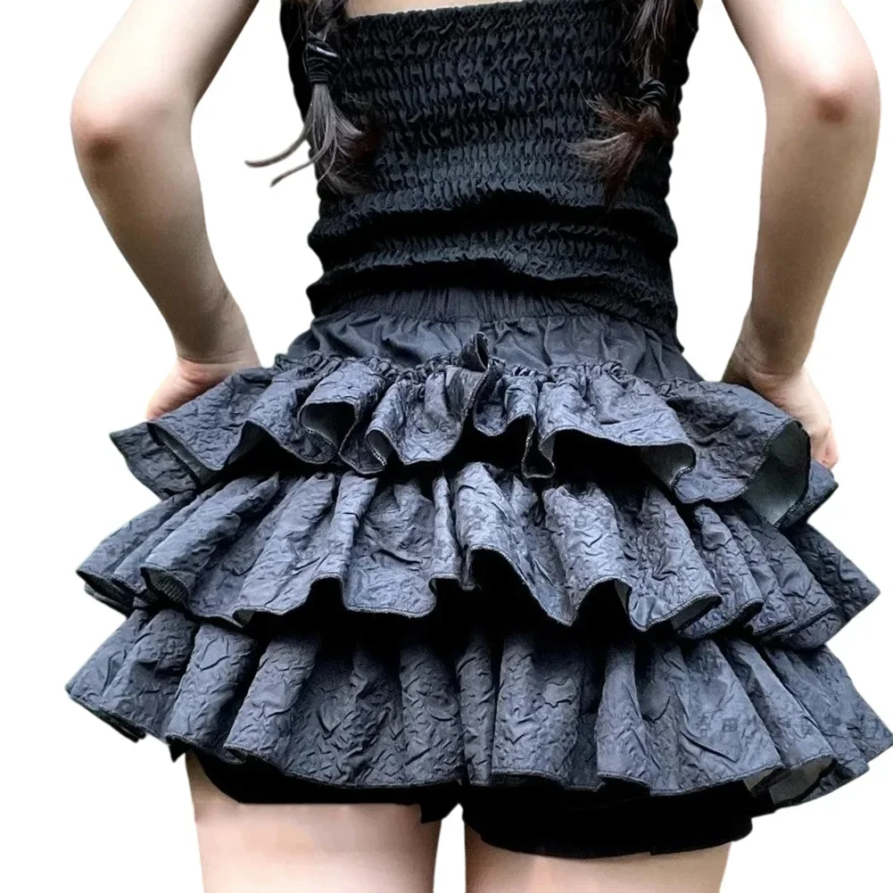 

All Match Skirt Ballet Style Skirt Regular Length Slight Elastic Suitable For Autumn All Match Cake Skirt Leisure Wear
