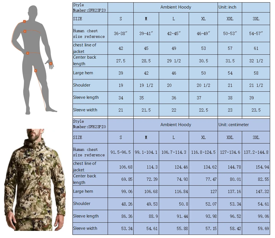 Men's Stretch Camouflage Jacket, Hunting Pullover, Light Nylon Fabric Printed Plush Lining Hoodie 18