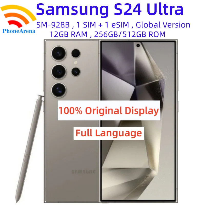 オリジナルSamsung Galaxy S24 Ultra 5G S928B 6.8インチ 12GB+256GB
