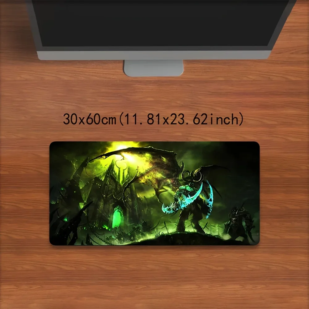 لوحة ماوس ألعاب Warcraft وسجادة مكتب - سطح كبير مضاد للانزلاق، تصميم معركة Dark Fantasy مع فني Goblin - Perfect Wo #5