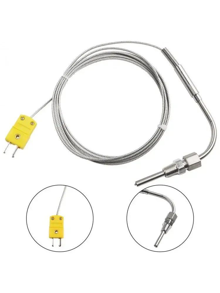 Sonde de Thermocouple de Type EGT K, Capteurs Haute Température, Filetage NPT 1/8 Pouces, Câble de 2m, Verrouillage à Pression Réglable, 1 Pièce