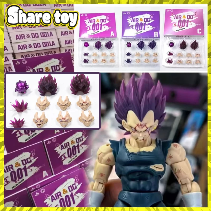 

Air&OQ Studio Dragon Ball Vegeta Ultra Ego Head Accessories Super Saiyan SSJ Majin Vegeta Action Figure Heads Kit Accessories