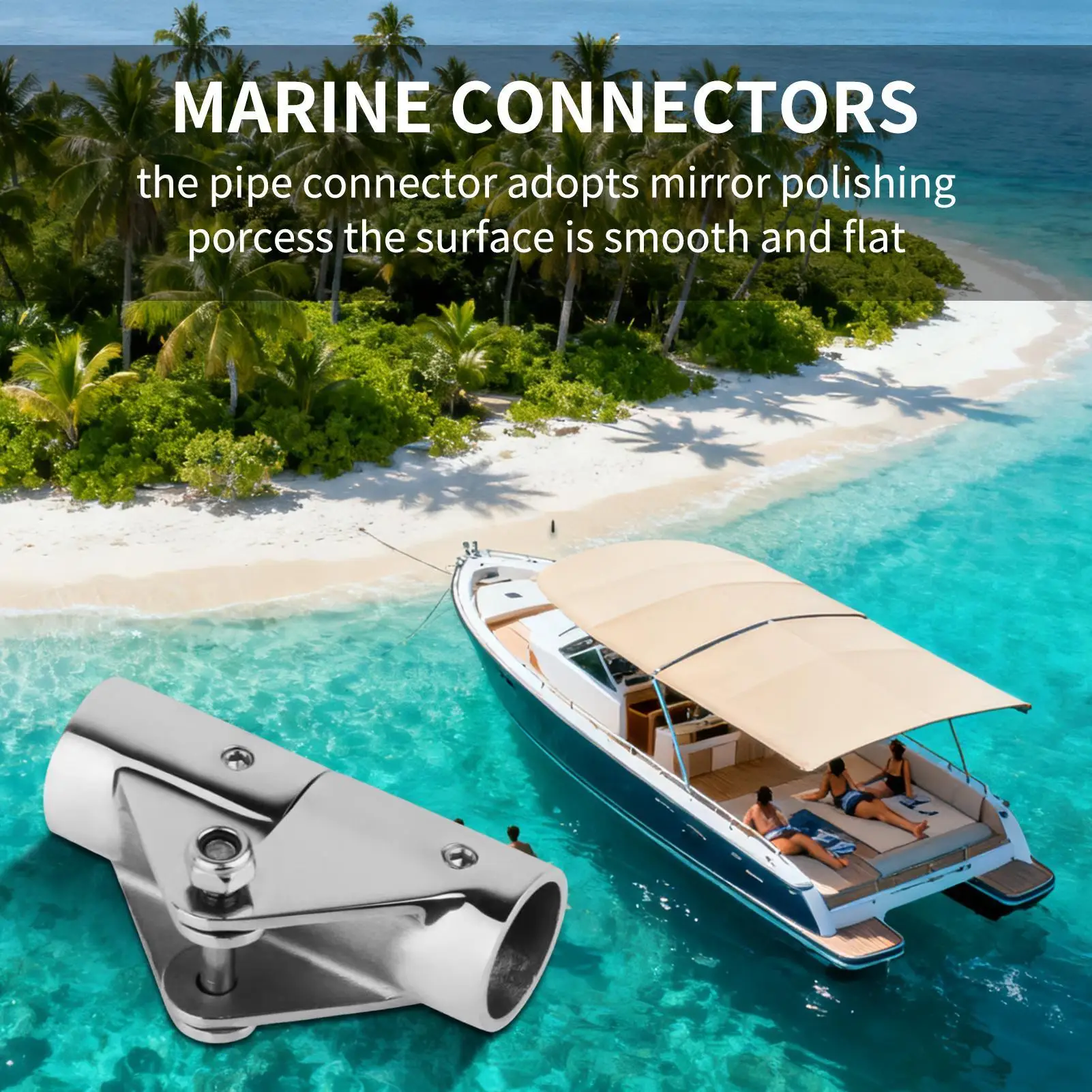 

Stainless Steel 316 Boat Handrail Fitting Folding Swivel Connector For Yacht Deck Shading System Marine Pipeline Marine Hardware