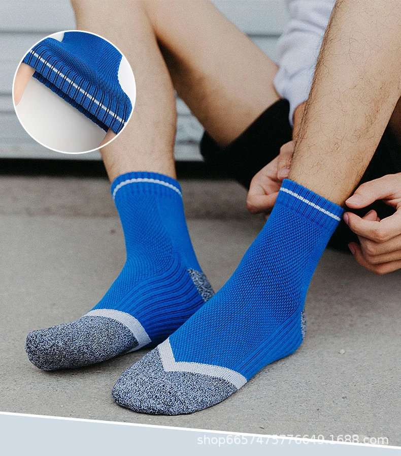 

Men Sports Socks Running Socks Pressure Towel Socks In Spring and Summer Wear-resistant Fitness Quick-drying Socks Professional