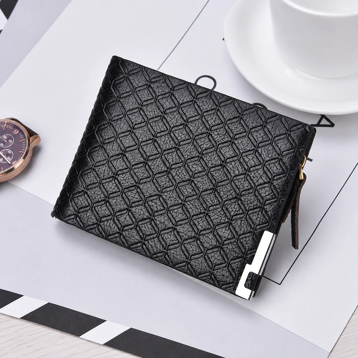 Short Wallet Portable Zipper Coin Wallet Coin Purse Wallet Bifold For Card Cash Coin Storage Business Occasions Travel