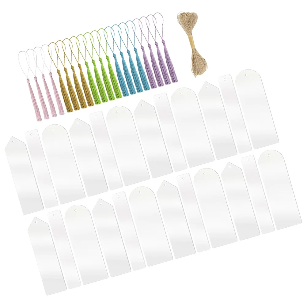 1Set Lesezeichen, Quasten, Acryl, leer, leicht, praktisch, Seitenmarkierung zum Lesen, Lernen und DIY-Buchliebhaber