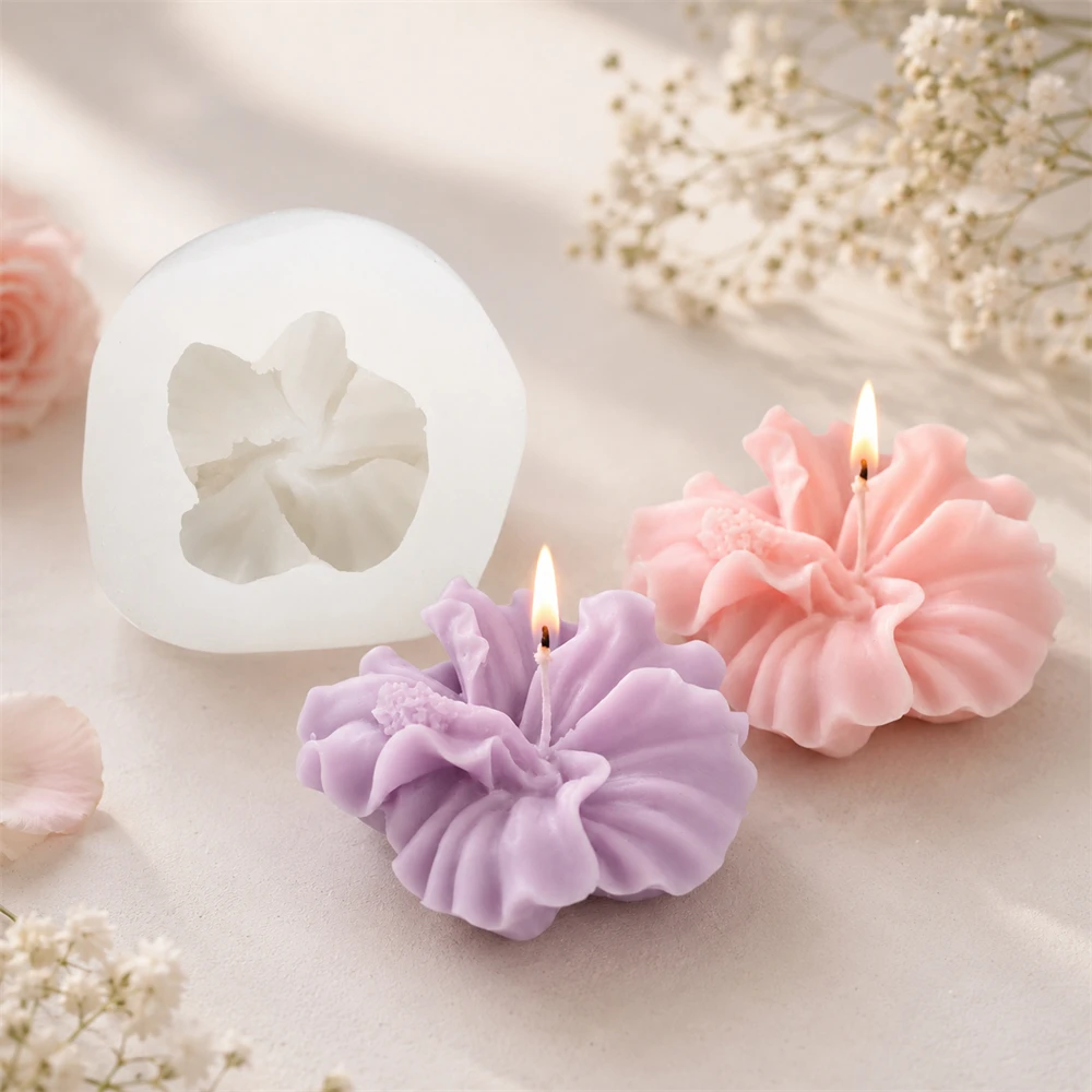 1/2개 히비스커스 꽃 양초 몰드 세트 3D 실리콘 꽃 - Soap Making Home 리뷰 및 가격