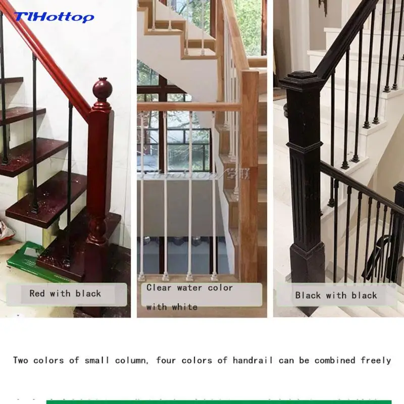 Modern Minimalist Wind Column Stair Guardrail Small Family Window Rail Compound Wood Rural Wind