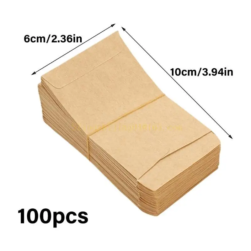 100pcs Miniatur Brown Kraft Papiertüten Samen Aufbewahrungsbehälter Münzhülle Schmuck kleine Artikel Verpackung Beutel Top – Detail 6