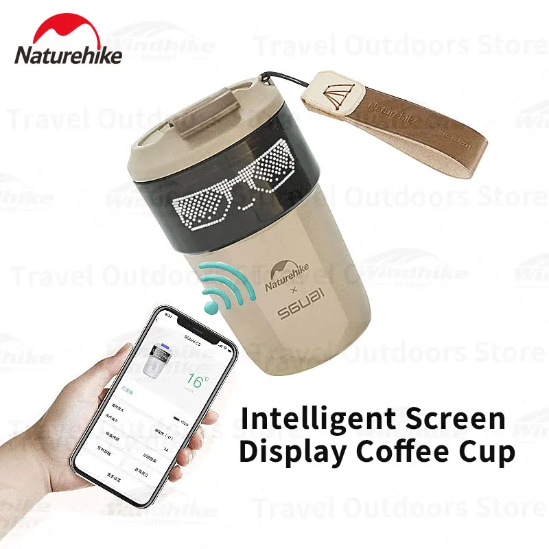 

Naturehike x SGUAI Outdoor 350ml Portable Mug Intelligent Screen Display Coffee Cup 316 Stainless Steel Insulation Cup Tea Cup