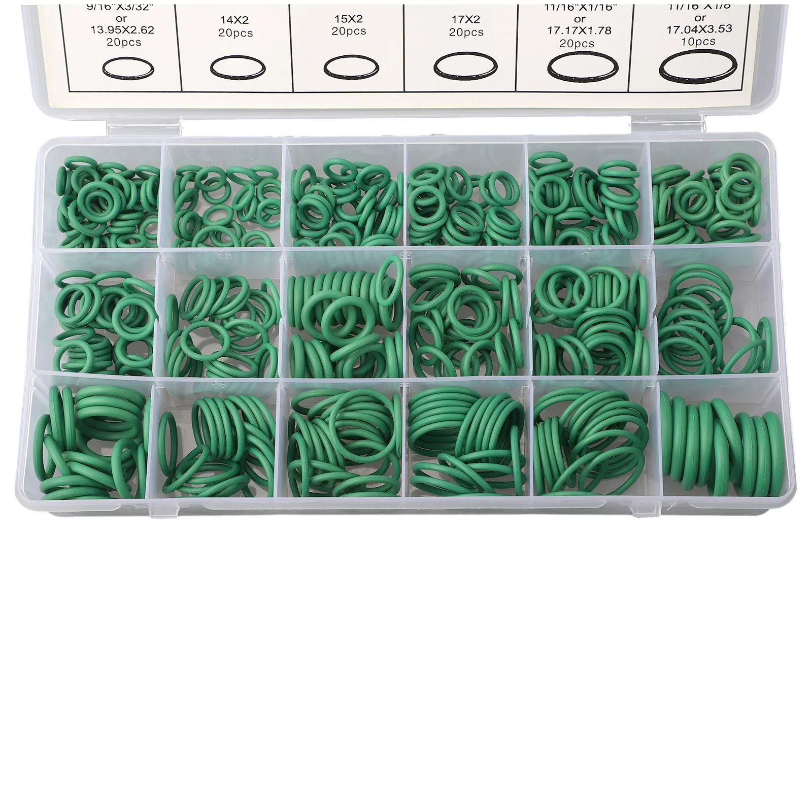 Kits O-Ring Seal 18 Sizes 530Pcs Accessorie Supplies Accessories Air Conditioning W/torage Box Air conditioning