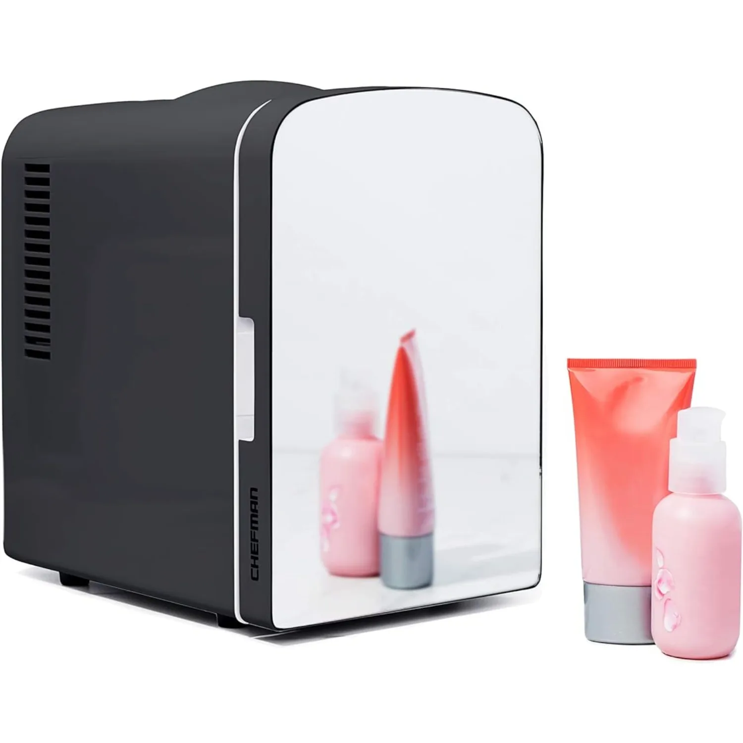 Portable Mirrored Personal Fridge 4L Mini Refrigerator, Skin Care, Makeup Storage, Beauty, Serums & Face Masks, Cool & Heat