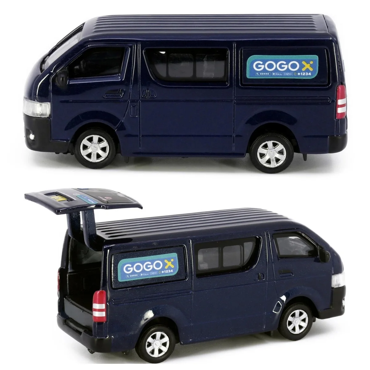 TINY 17 Hiace GOGOX Van (Metallic Blue) 1/64 HONG KONG CITY NEW