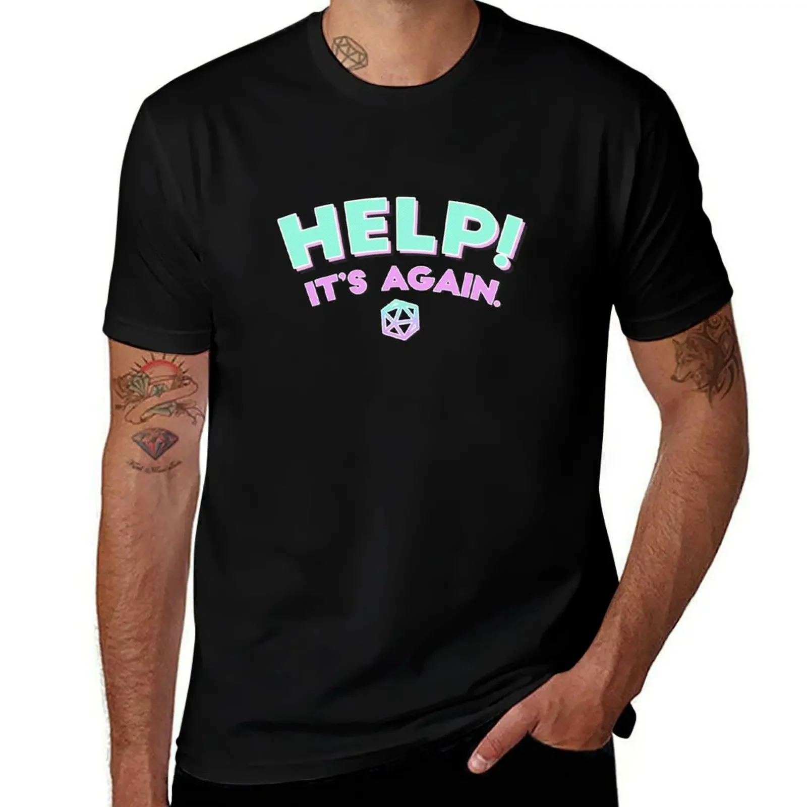 

Help! It's Again (Pink/Purple V2) T-Shirt blanks blacks oversize t-shirts man street wear mens t shirts