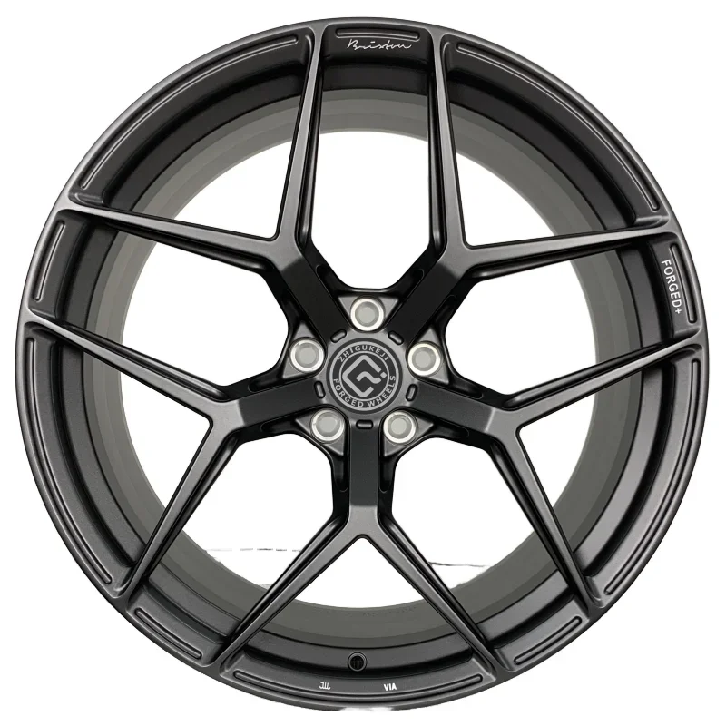 21X9.5 5X114.3 CB 64.1 Car Wheel Matte Dark metal Gray Fine Milled Letters Made of Alloy & Aluminum MOQ 4 Pieces