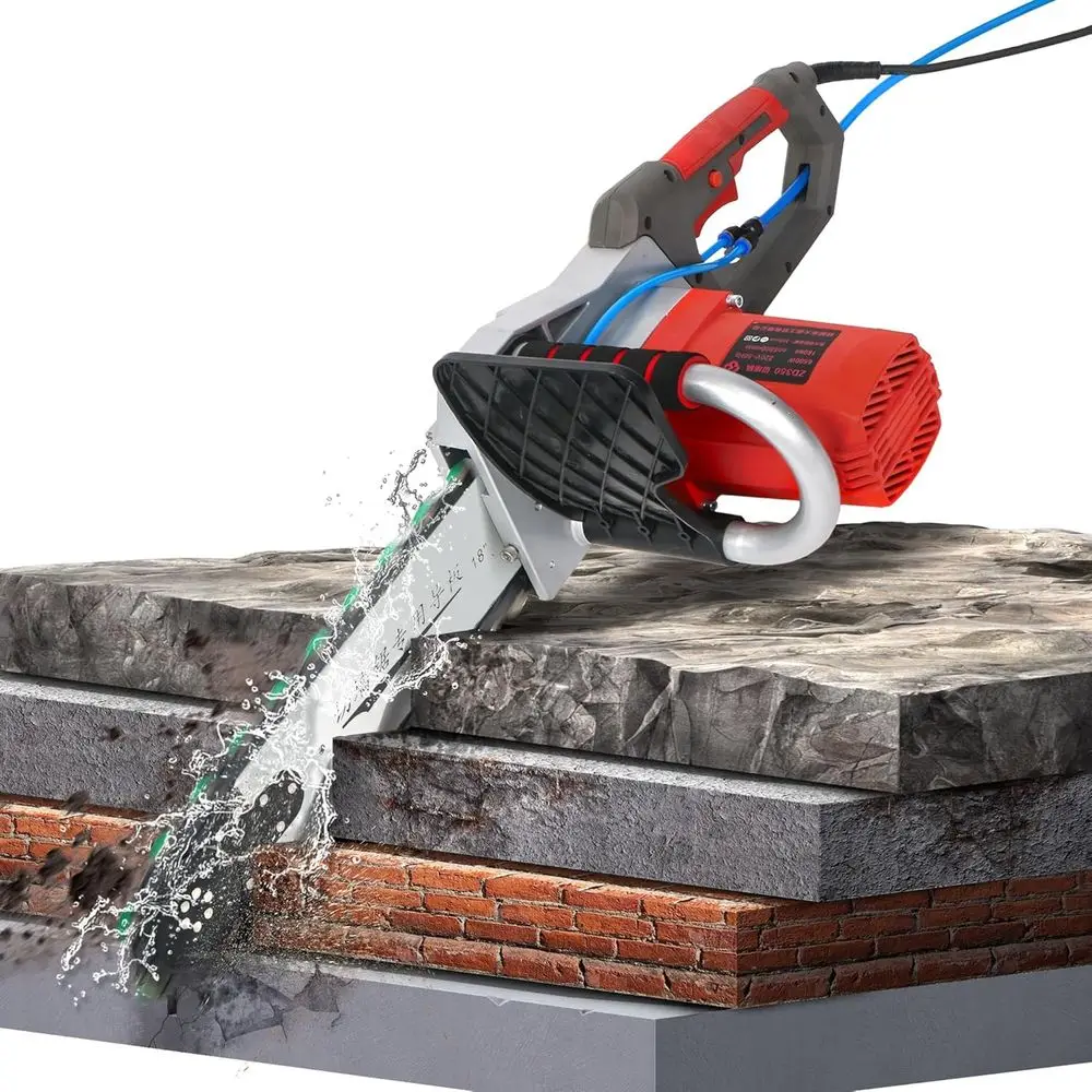 

18.89 Electric Wall Groover with Dust Suppression for Cutting in Brick, Granite, Marble, and Concrete