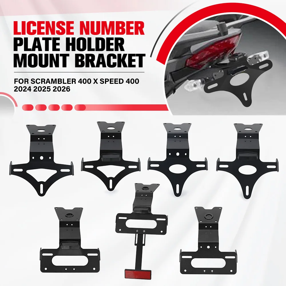 

For Scrambler 400 X Speed 400 2024 2025 2026 SCRAMBLER/SPEED 400 Motorcycle License Plate Holder Fender Eliminator Tail Frame