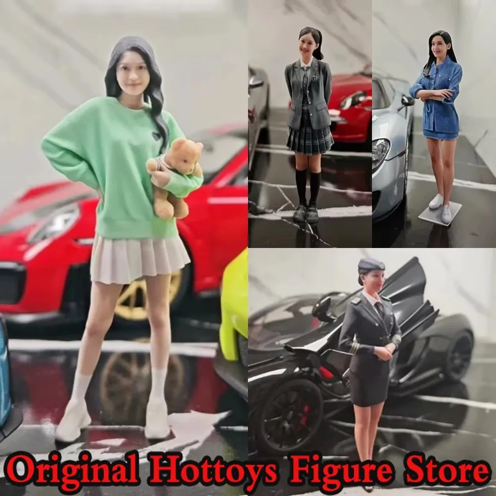 

In Stock 4 Style 1/18 Scale Female Soldier Pure Girl Realistic Sculpture Ornament Full Set About 9cm Action Figure Doll Gifts