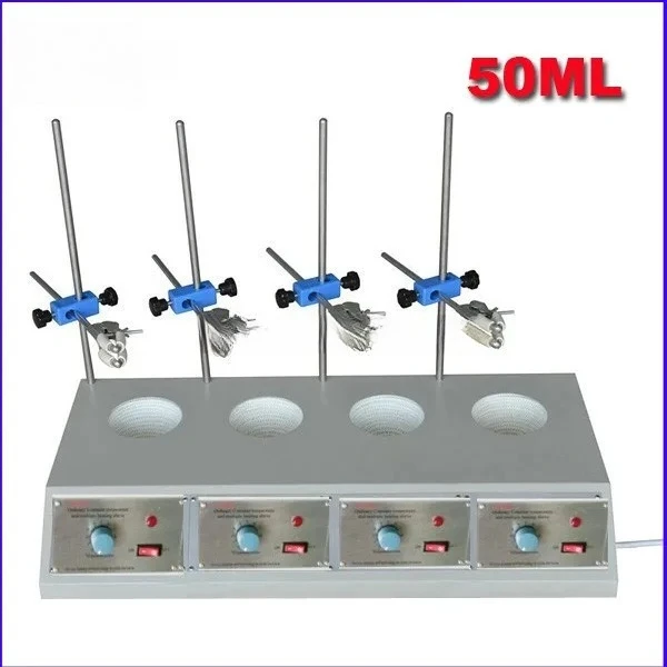 4-position 50ml Laboratory Manual Control Thermostatic Combined Type Heating Mantle