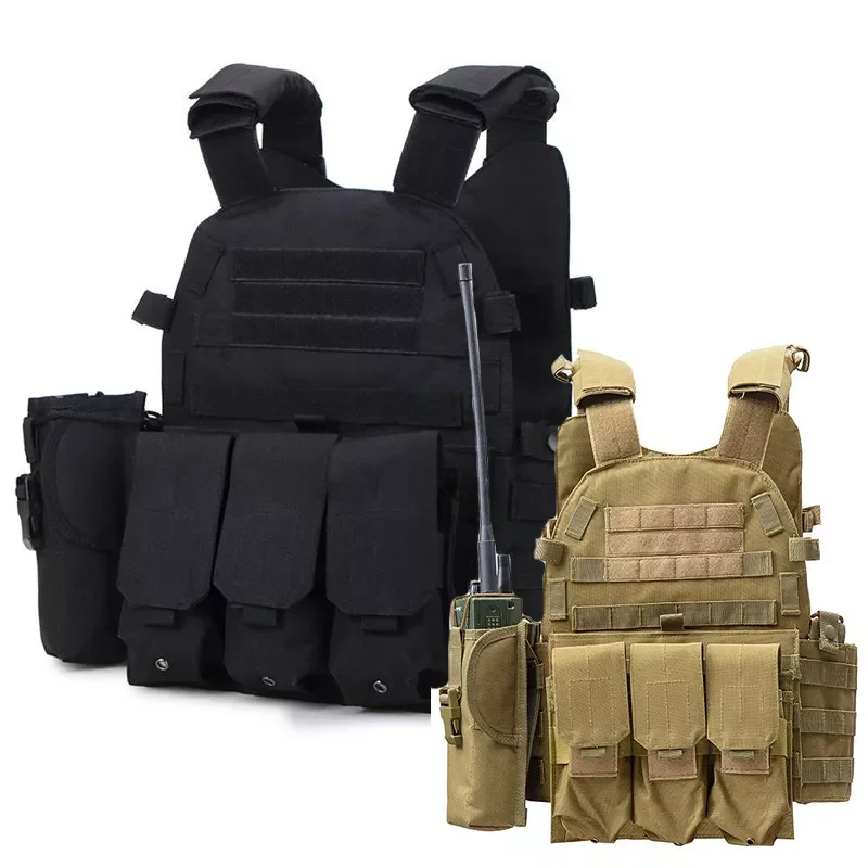 

Nylon Gear Tactical Vest Body Armor Hunting Carrier Airsoft Accessories 6094 Pouch Combat Camo Vest