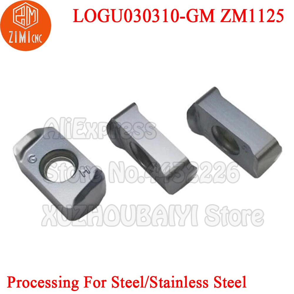 LOGU030310-GM ZM1125 LOGU030310 GM LOGU 030310 GM Nhanh Thức Ăn 2 Mặt Carbide Xay Miếng Dụng Cụ Quay Rau Cho MFH Dao Cắt