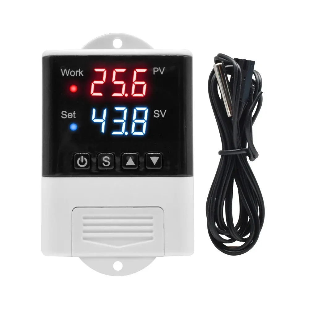 AC110V-220V Digital Microcomputer Temperature Regulator Thermostat Controller Refrigeration Heating Switch Dual Display