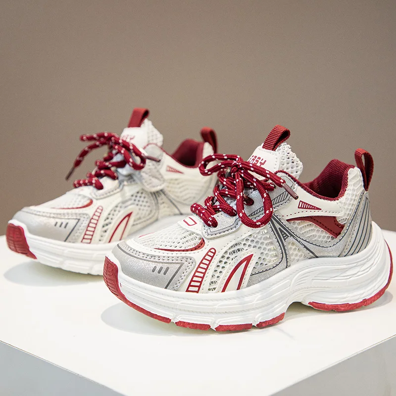 

Autumn Sneakers For Kids 2025 Trend Fashion Teenager Children's Sport Shoes Mesh Breathable Boy's Girl's Running Shoes