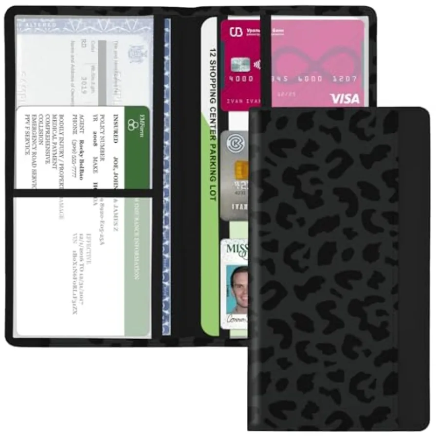

Car Registration and Insurance Holder, with Magnetic Closure for License, Cards and Documents, All Vehicle Needs and Car Access